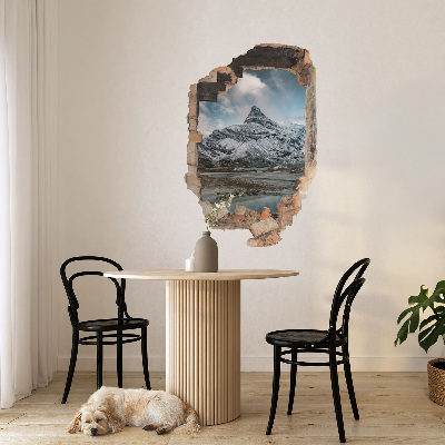 3D wall hole sticker 34x51 Mountain panorama