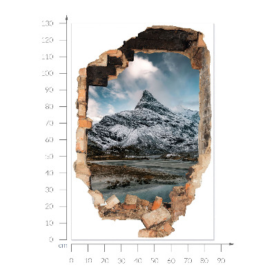 3D wall hole sticker 34x51 Mountain panorama