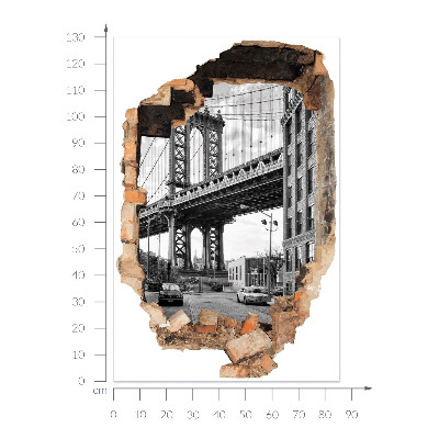 3D wall hole sticker 34x51 City landscape