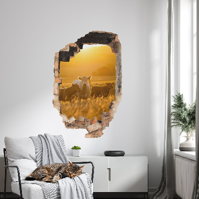 3D wall hole sticker 34x51 Rural landscape