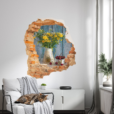 3D wall hole sticker 44x51 Rural landscape