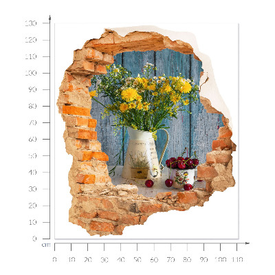 3D wall hole sticker 44x51 Rural landscape