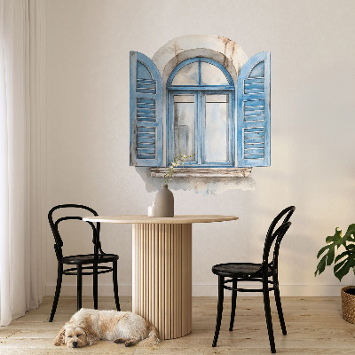 Fake window wall sticker 44x51 Wooden shutters