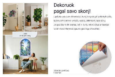 3D illusion wall decal 30x51 Subtle vegetation