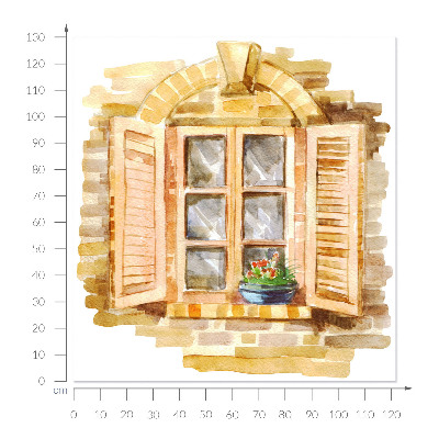 Fake window wall sticker 48x51 Idyllic window