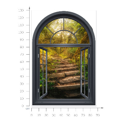 Fake window wall sticker 35x51 Forest window
