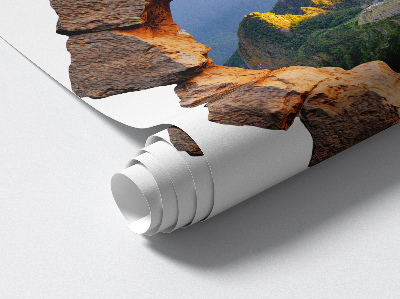 3D wall hole sticker 51x51 Rock Window