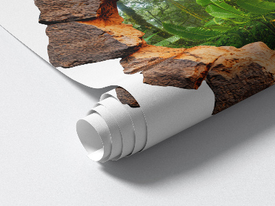 3D wall hole sticker 51x51 Green wonder