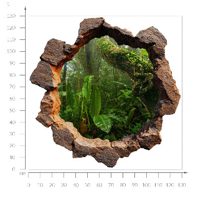 3D wall hole sticker 51x51 Green wonder