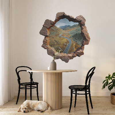 3D wall hole sticker 51x51 Mountain hike