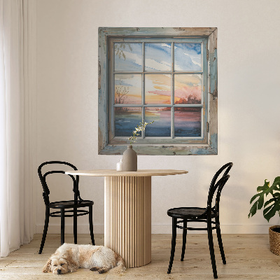 Fake window wall sticker 48x51 Window watercolors
