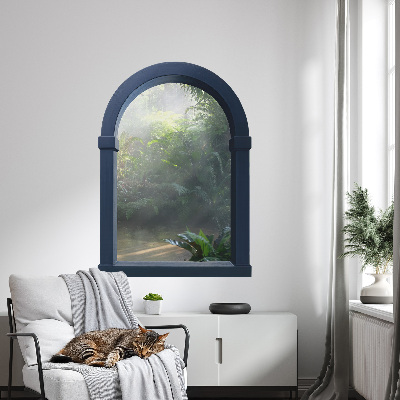 Fake window wall sticker 37x51 Mysterious jungle