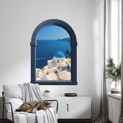Fake window wall sticker 37x51 Mediterranean view