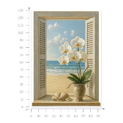 Fake window wall sticker 37x51 Sea Window