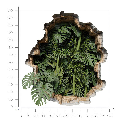 3D wall hole sticker 47x51 Tropical nature