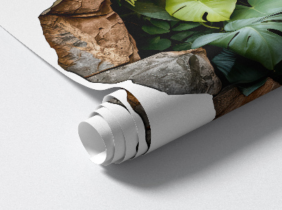 3D wall hole sticker 51x51 Tropical oasis