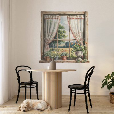 Fake window wall sticker 50x51 Idyllic window
