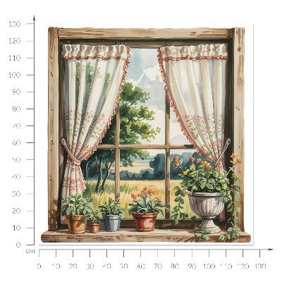 Fake window wall sticker 50x51 Idyllic window