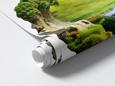 3D wall hole sticker 48x51 Green land