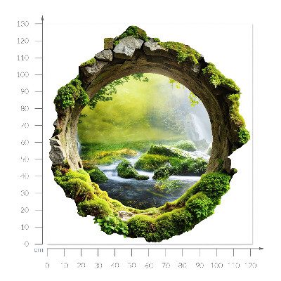 3D wall hole sticker 48x51 Green land