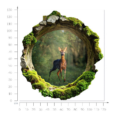 3D wall hole sticker 48x51 Forest idyll