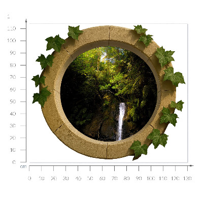 Fake window wall sticker 51x44 Green landscape