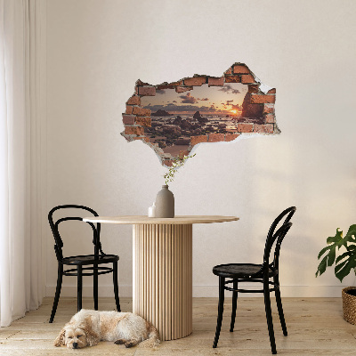 3D wall hole sticker 51x34 Coast of Dreams