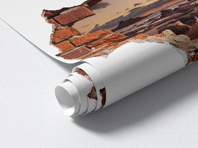 3D wall hole sticker 51x34 Coast of Dreams