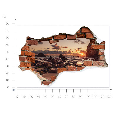 3D wall hole sticker 51x34 Coast of Dreams