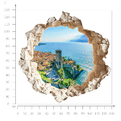 3D wall hole sticker 51x50 Cliff Castle