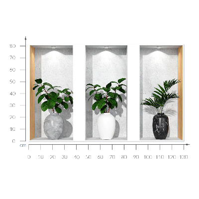 3D illusion wall decal 51x32 Plant niches