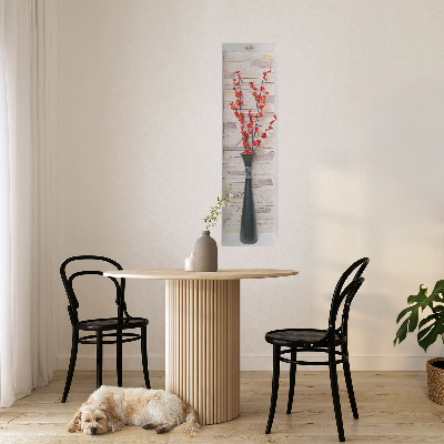 3D illusion wall decal 15x51 Flowers and stones