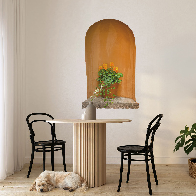 3D illusion wall decal 33x51 Flowers in a pot