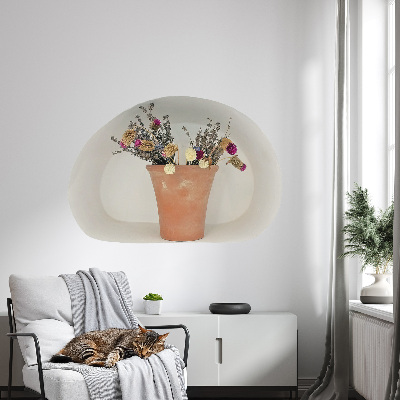 3D illusion wall decal 51x35 Dry flowers