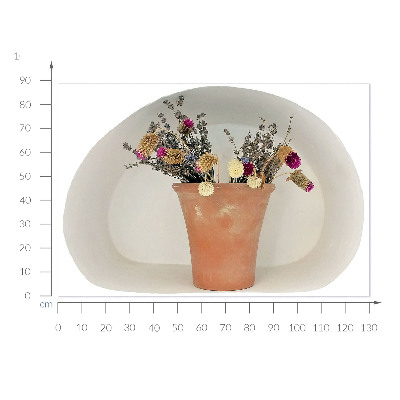 3D illusion wall decal 51x35 Dry flowers