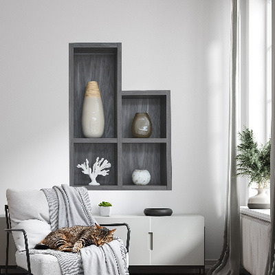 3D effect wall sticker 17x24 Decorative shelves