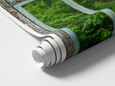 Window sticker wallpaper 16x24 Tropical window.