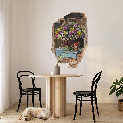 3D wall hole wallpaper 16x24 Rustic charm