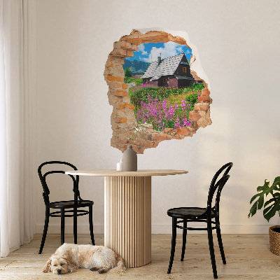 3D wall hole wallpaper 20x24 Rustic landscape
