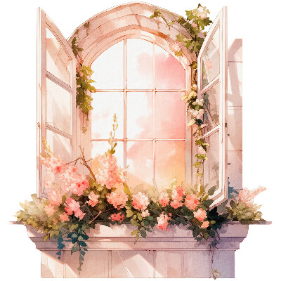 Window sticker wallpaper 22x24 Romantic window