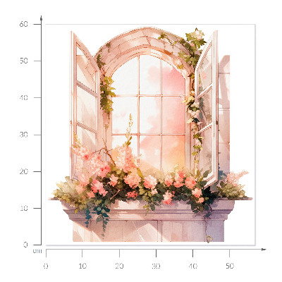 Window sticker wallpaper 22x24 Romantic window