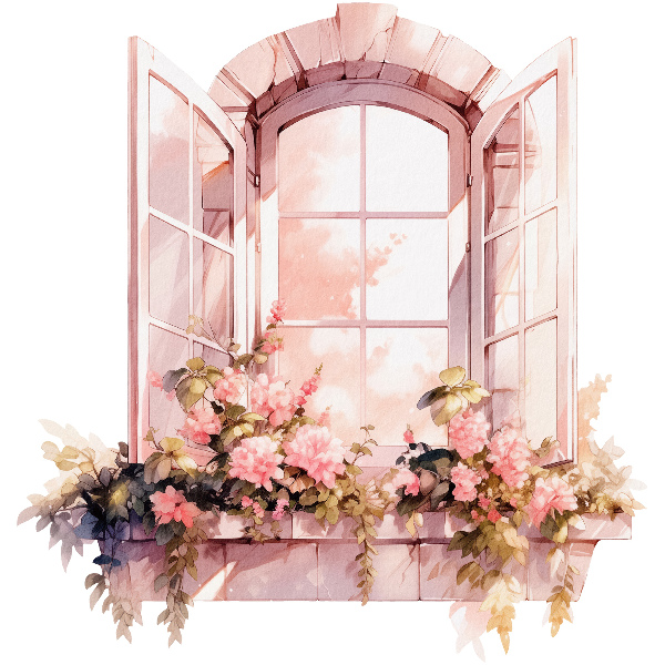 Window sticker wallpaper 22x24 Rustic window