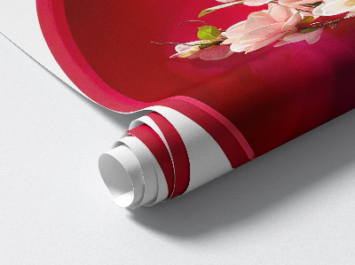 3D effect wall sticker 16x24 Flowers in a vase