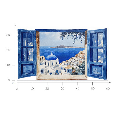 Window sticker wallpaper 24x14 Greek landscape