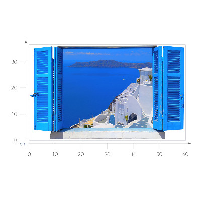 Window sticker wallpaper 24x14 Mediterranean landscape