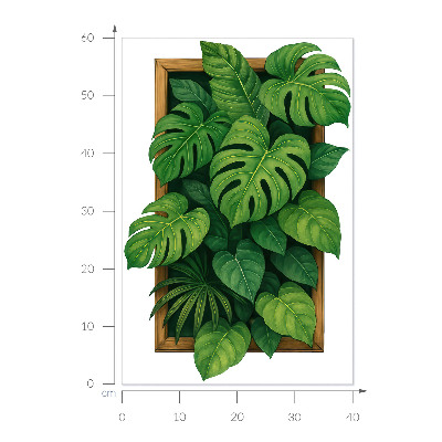 3D effect wall sticker 16x24 Tropical oasis