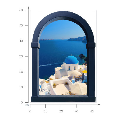 Window sticker wallpaper 17x24 Mediterranean view