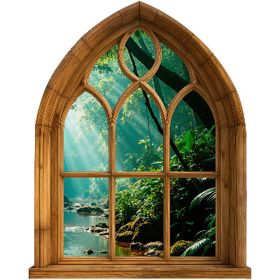 Window sticker wallpaper 19x24 Tropical landscape