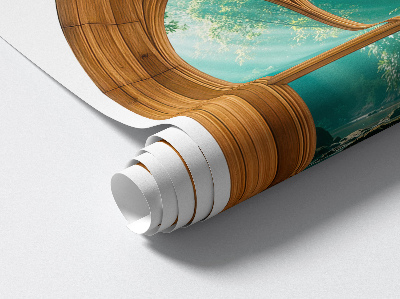 Window sticker wallpaper 19x24 Tropical landscape