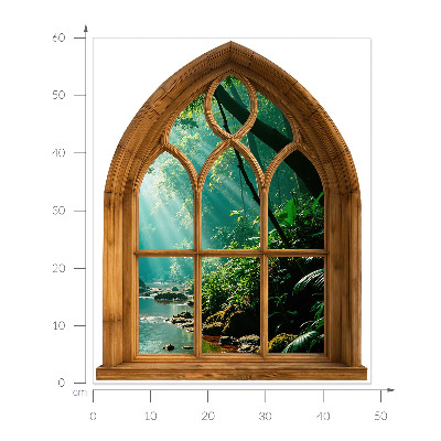Window sticker wallpaper 19x24 Tropical landscape